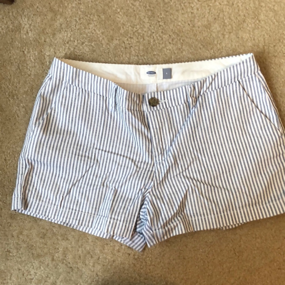 Pin stripe blue and white shorts